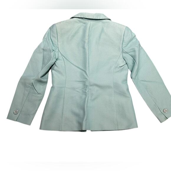 Dana Bachman 8Petite Aqua 2 Piece Suit with Diamond Texture - Picture 5 of 12